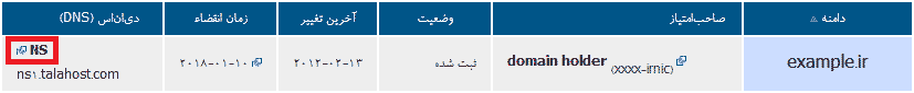تغيير کارگزار ایرنیک تصوير آموزش تغيير دي ان اس دامنه، اتصال هاست به دامنه
