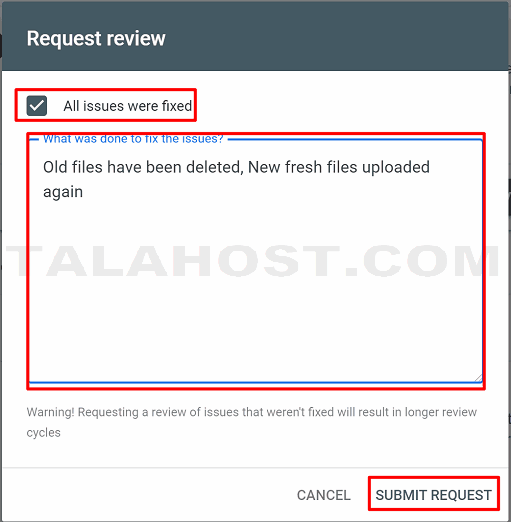 request review submit