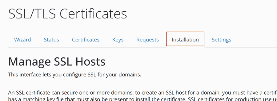 نصب ssl سی پنل
